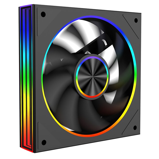CiT Saturn 120mm ARGB Black 4pin PWM PC Cooling Infinity Fan 